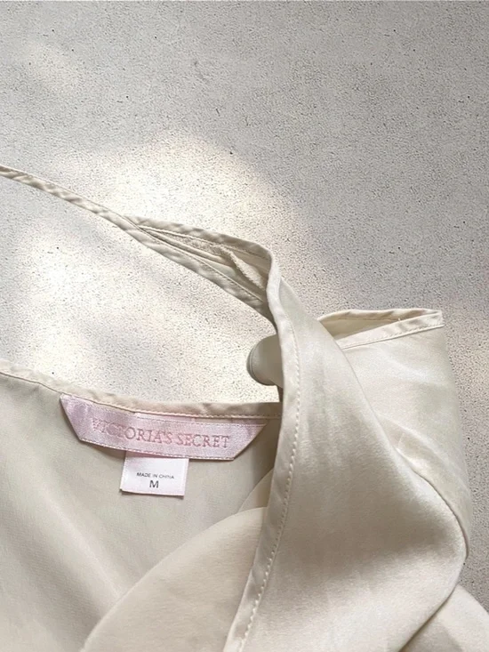 RARE VTG Victoria’s Secret 100% Silk Cream Sheer Maxi Dress - Picture 7 of 9